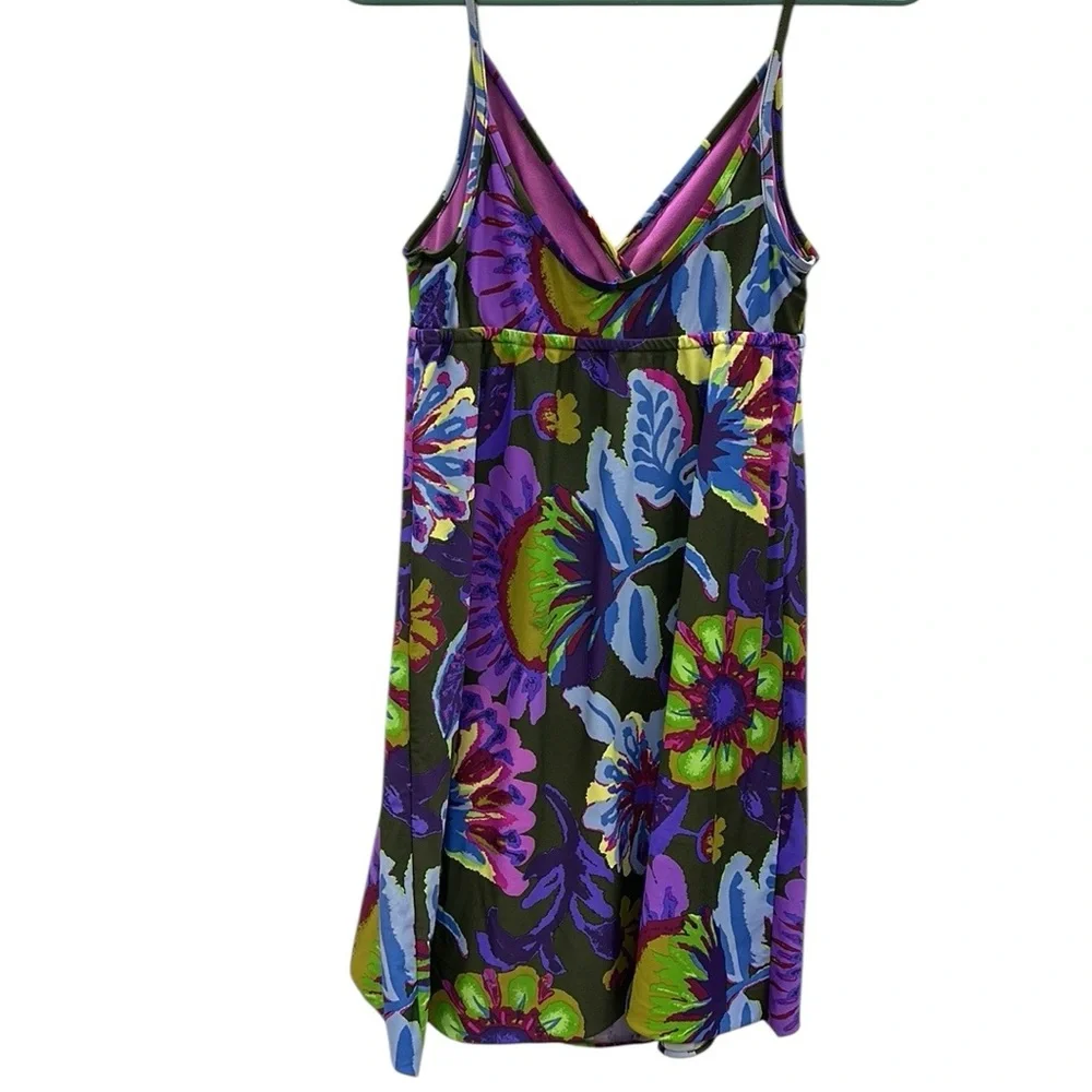 Lucky Brand Rose Label Bathing Suit Dress Floral Y2K Swim Cover Up Size XS Small - Picture 9 of 12